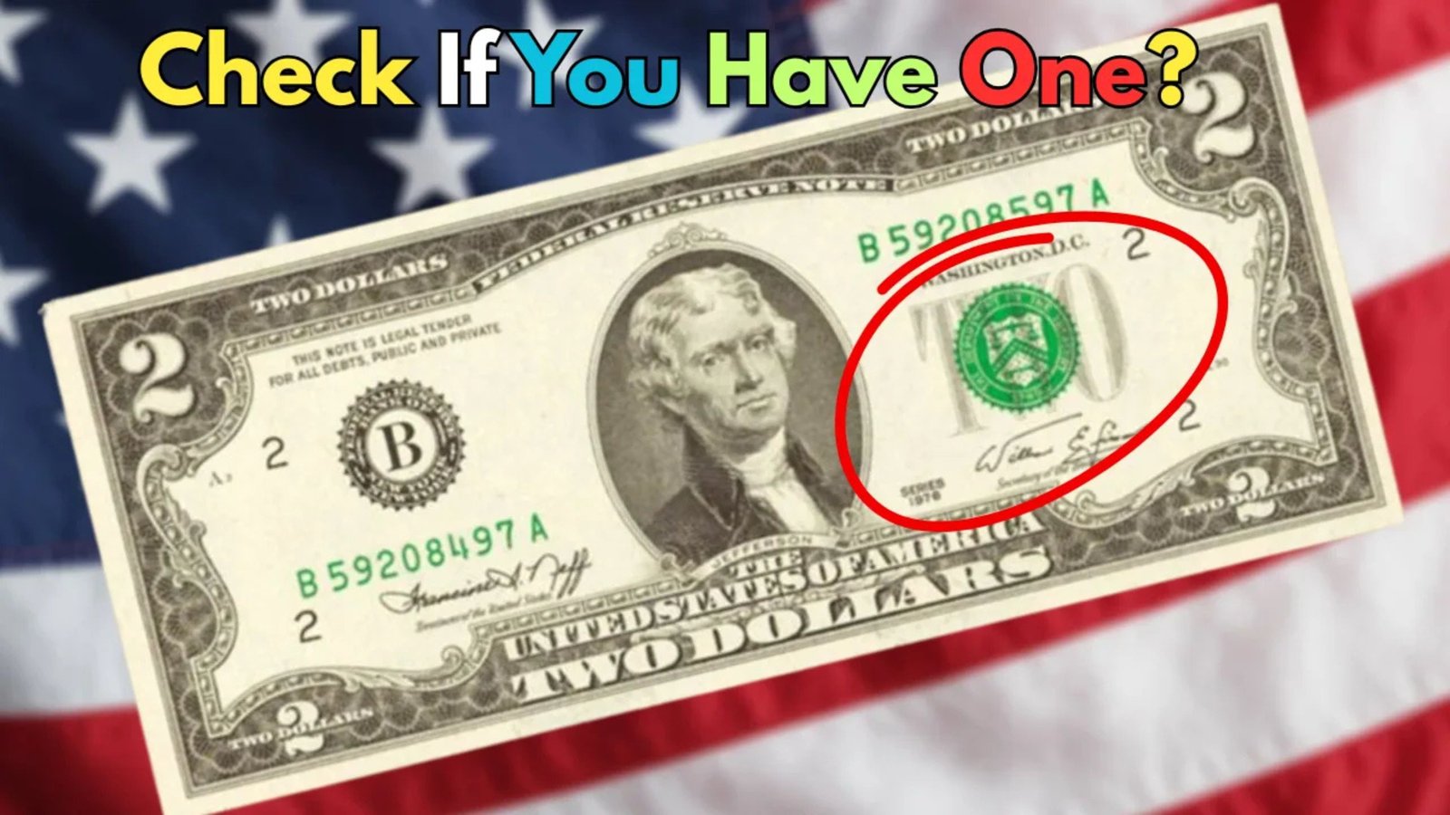 2003 $2 Bill Featuring Ladder Serial Number Could Fetch $775,000 – Check Your Wallet